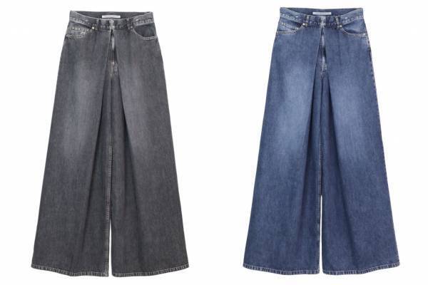 ジョン ローレンス サリバンのワイドデニムパンツ、タック入りシルエットがよりダイナミックに