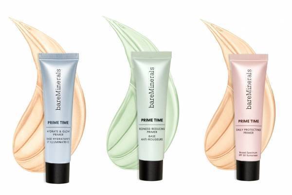 ベアミネラル23年春ベースメイク、化粧下地「プライム タイム」肌悩みに応じて選べる新作3種