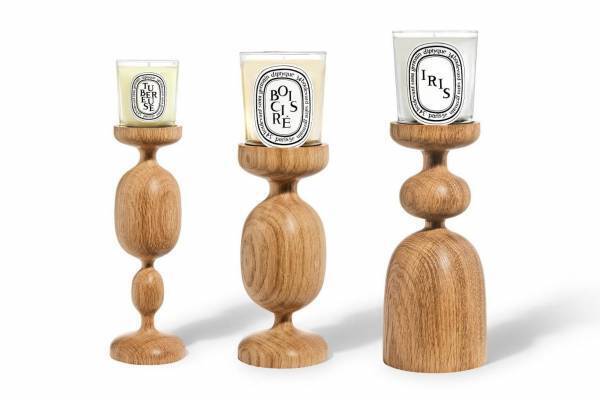 ディプティック“美しい木目＆曲線”のキャンドルホルダーやアンティークデザインのフラワーベース