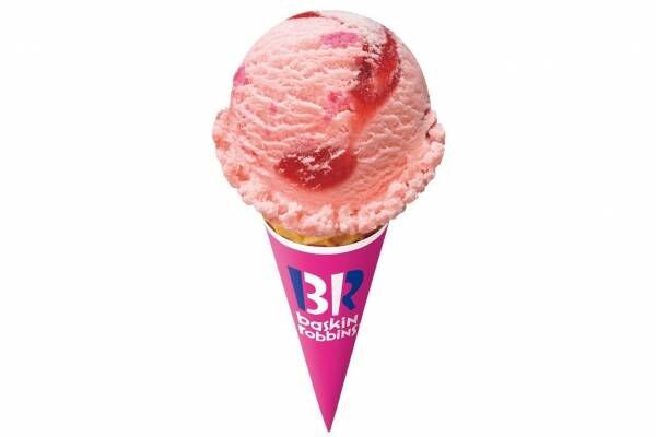 サーティワン新作「ストロベリー ピンク マカロン」アイスクリーム、苺マカロンの味わい＆食感を表現