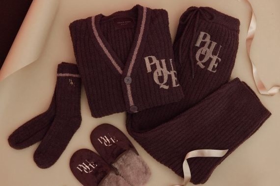 ジェラート ピケのバレンタインルームウェア、“チョコレート”モチーフのハート刺繍ワンピースなど