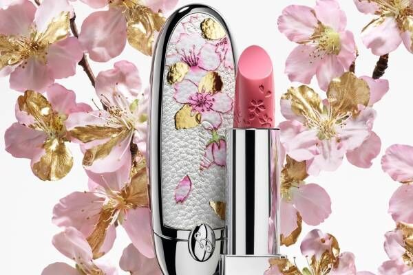 ゲラン“サクラ”着想の23年春リップ、“桜が咲き誇る”レザーケース＆ソフトローズの限定色