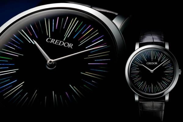 クレドール、螺鈿の流星群が輝く漆塗りダイヤルの限定腕時計