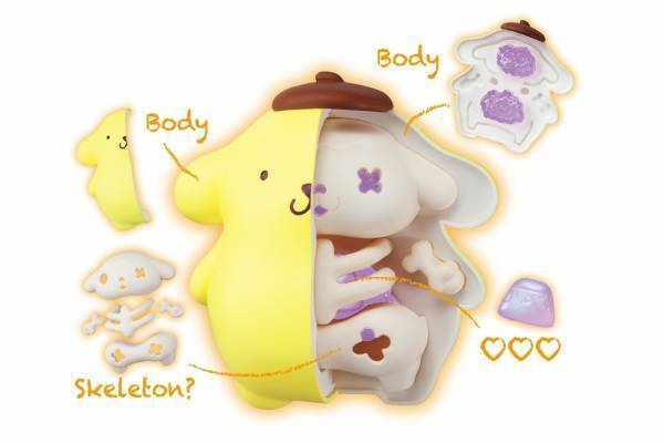 サンリオ人気キャラが“丸見えボディ”に、クロミやポムポムプリンの内側が見える新作フィギュア