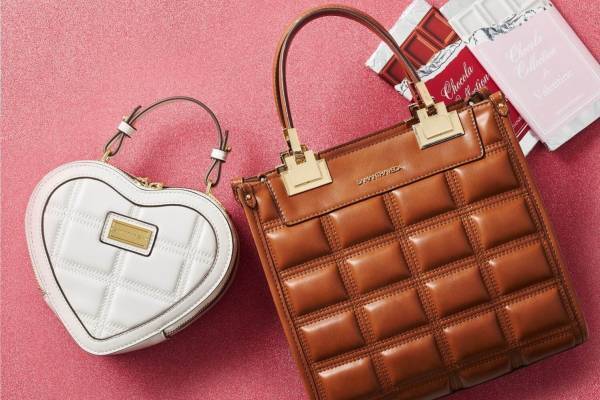 ぷっくり“板チョコ”風バッグ&ハートたっぷり財布、サマンサベガとサマンサタバサプチチョイスで