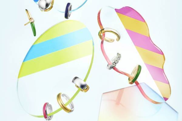 スタージュエリーガール新作“ネオンカラー×エナメル”、Y2K着想のピアスやネックレス