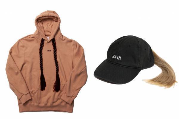 ダブレット“髪が伸びる”新作ウェア、三つ編みストラップのフーディ＆ポニーテール風キャップも