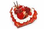 カフェコムサ“ハート型”のバレンタインケーキ、たっぷりいちご×濃厚チョコムース