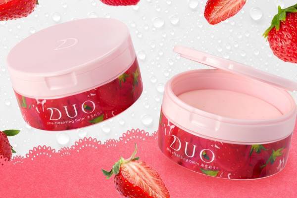 デュオ「あまおう」苺の限定クレンジングバーム、つぶつぶスクラブで“いちご鼻”をケア