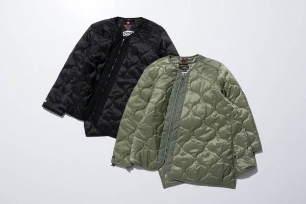 コム デ ギャルソンのCDG×アルファ インダストリーズ、斜行デザインのモッズコート＆ライナージャケット