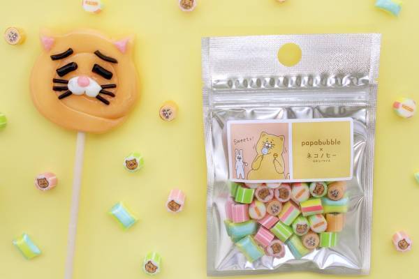 パパブブレ23年“猫の日”ねこ柄キャンディ、コーラ味の「ネコノヒー」コラボのロリポップも