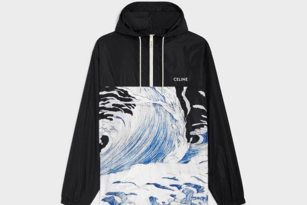 セリーヌ オム23年夏の限定アイテム、“波”描いたウィンドブレーカーやシンプルなテディジャケット