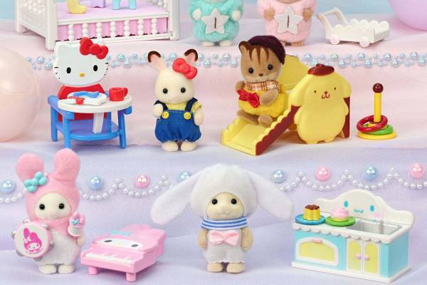 サンリオ×シルバニアファミリーが初コラボ、"シナモロールやキティ”モチーフの人形＆家具セット