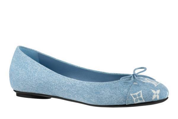 ルイ・ヴィトン「ポピ・ライン バレリーナ」新作シューズ、モノグラム・デニム×リボンなど
