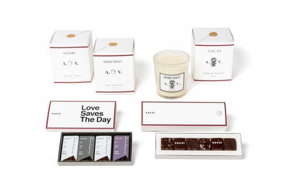 sacaiの23年バレンタイン、ロゴ入りチョコレート＆アスティエ・ド・ヴィラットのキャンドル