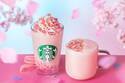 スターバックス新作「さくら 咲くサク フラペチーノ」花びら入りさくらジェリー×マカロンのサクッと食感