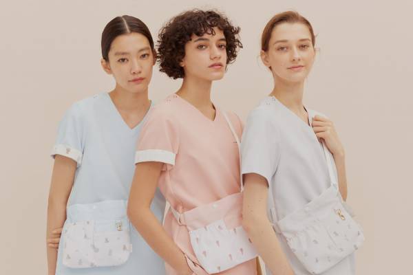 ジェラート ピケのナース服＆ドクターコート - チューリップ柄裏地の白衣などクラシコとコラボ