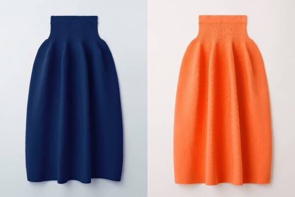 CFCL“壺型”ニットスカートが鮮やかブルー＆オレンジに、心斎橋パルコの期間限定ストアで