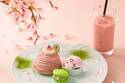Q-pot.CAFE春限定スイーツ、桜モンブランやピンクの「オバケちゃん」苺ムースなど