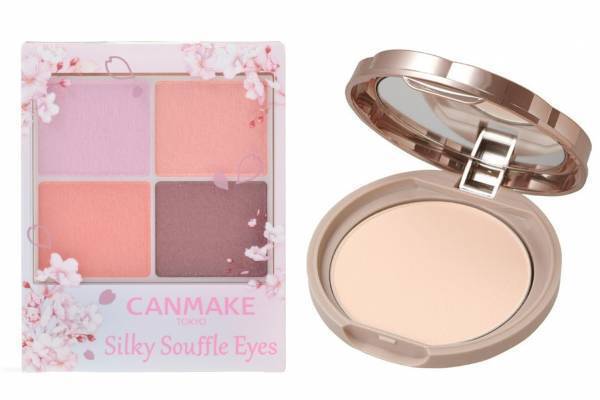キャンメイク23年春コスメ、“桜カラー”の透けツヤアイパレ＆人気フェイスパウダーに明るい限定色
