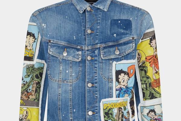 ディースクエアード×ベティ・ブープ、原作アニメをパッチワークであしらったデニムジャケットなど