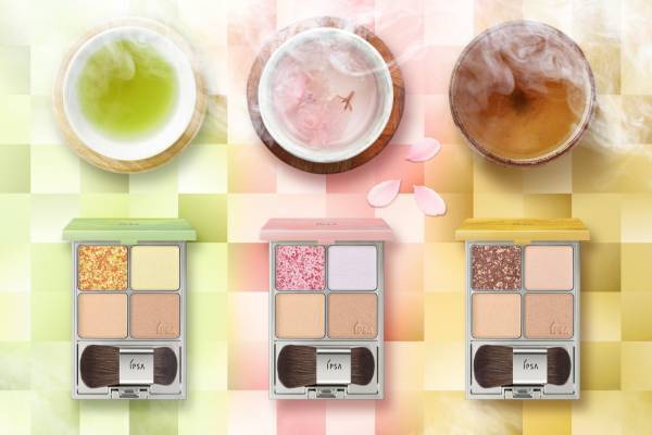 イプサ「日本茶」着想24年春コスメ、血色感×陰影が叶う“新茶・桜茶・焙茶”イメージのフェイスパレット