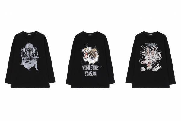 ワイルドサイド ヨウジヤマモト新作Tシャツ、龍の和風グラフィック＆インド神話“ガネーシャ”柄など