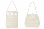 マメ クロゴウチ“花籠”着想のコード刺繍バッグにホワイトカラー、ドーバー銀座限定で