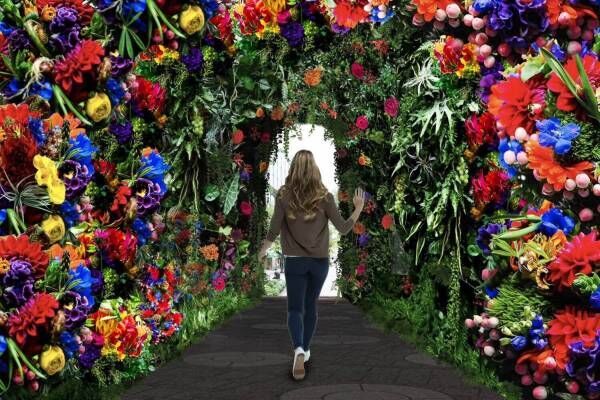 東京ミッドタウン日比谷で「ヒビヤブロッサム 2024」巨大なドーム型の造花アートや限定メニュー