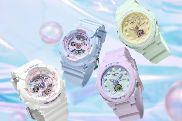 BABY-G“パステルカラー”の腕時計、淡いブルーやグリーンを纏ったケース＆文字板