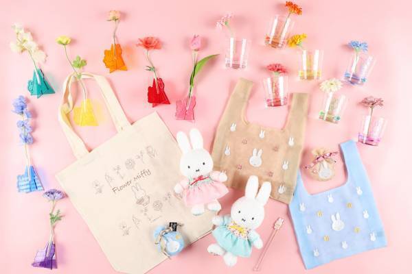 「フラワーミッフィー」ルクア大阪店がオープン、カラフルな一輪挿し花瓶や限定トートバッグも