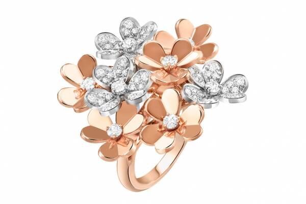 The new floral “Frivole” jewelry from Van Cleef & Arpels, the three-dimensional “bouquet” rings, etc.