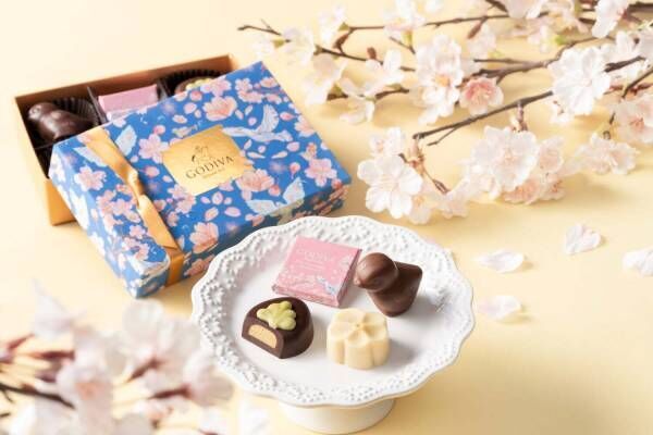 ゴディバの24年春限定“桜舞う”ショコラボックス、レモン香るひよこ型チョコや濃厚ピスタチオの新作