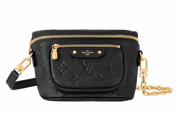 ルイ・ヴィトン「ミニ バムバッグ」エンボス加工のモノグラム・パターン×チェーン付き2WAY仕様で