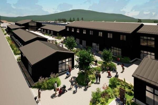 軽井沢駅北口直結の商業施設が26年春開業へ、宿泊施設・温浴施設や商業ゾーンを内包