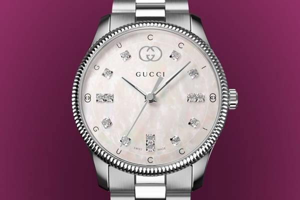 グッチ「G-タイムレス」新作ウォッチ、ダイヤモンド煌めくピンクダイヤル＆ロゴ入り洗練ブルーなど