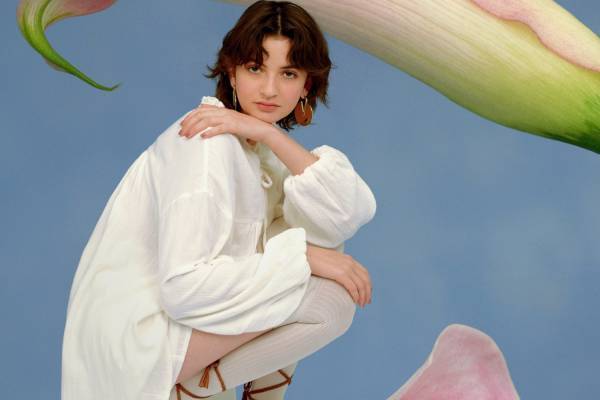 ジェラート ピケ24年春“淡いピンク”の桜ルームウェア、桜舞うニットカーデやふんわりブラウス