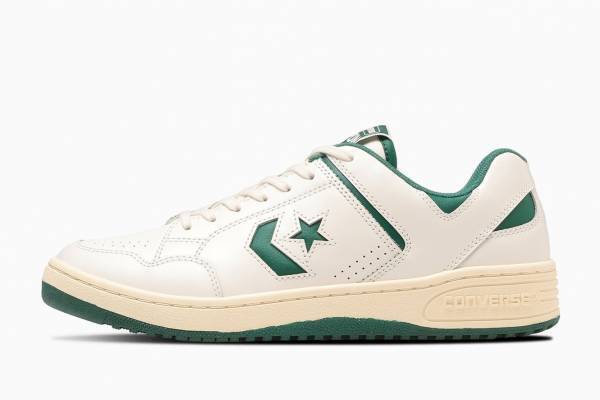 コンバース「ウェポン」スニーカー新作、“カレッジカラー×生成りレザーアッパー”など