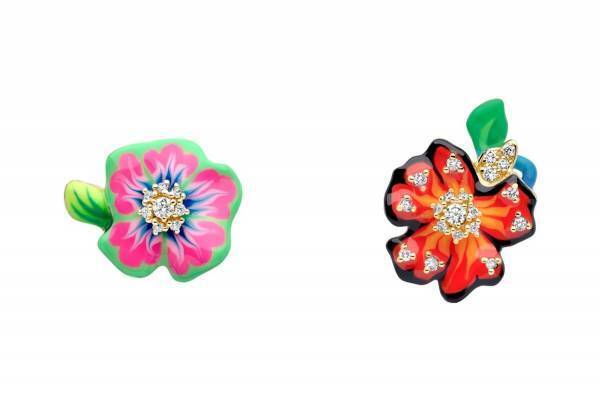 ディオール“庭園に咲く花々”着想のファイン ジュエリー新作、鮮やかな色彩＆ダイヤモンド輝くピアスなど
