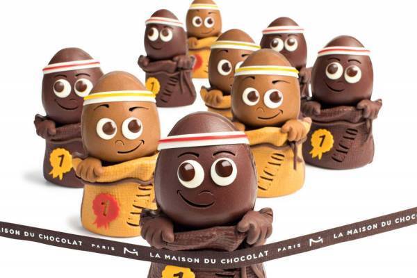 ラ・メゾン・デュ・ショコラの24年イースター、“アスリート風”エッグチョコやうさぎ型ショコラ