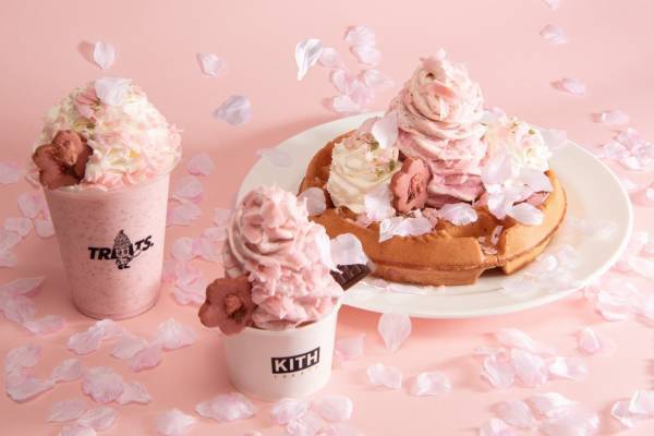 キス トリーツ トウキョウ春限定スイーツ、“桜クッキー×紅茶パウンドケーキ入り”アイスクリーム