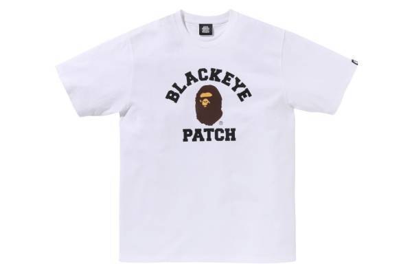 ア ベイシング エイプ×ブラック アイ パッチ、“取扱注意”ロゴ入りフーディーやチビT