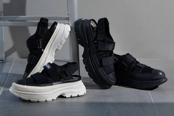 コンバース「トレックウエーブ」厚底スニーカーがサンダルに、軽やかメッシュアッパー×モノトーンで