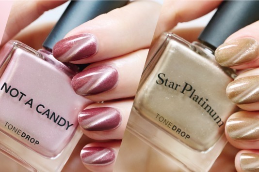 トーンドロップ24年夏「マグネットネイル」繊細パール煌めく“うるぷる感”ピンク＆ゴールド