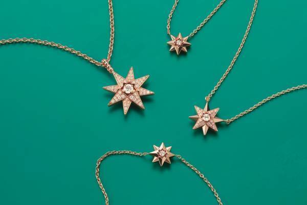 ディオールの新お守りジュエリー「エトワール デ ヴァン」“八芒星”輝くピンクゴールドネックレス