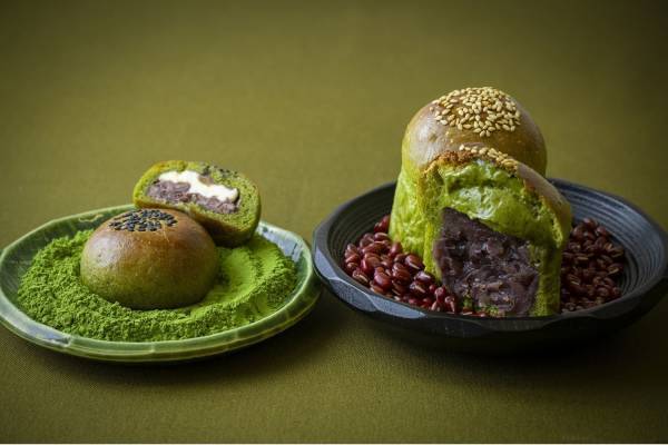 「熱海ばたーあんパン抹茶」抹茶バタークリーム＆粒あん入り、"しっとり”抹茶まんじゅうも限定で
