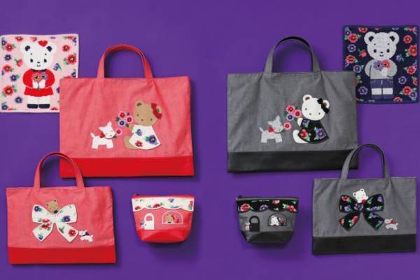 ファミリア×フェイラー、「ファミちゃん」「リアちゃん」モチーフのハンカチなど