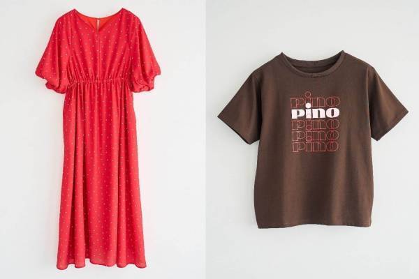 「ピノ」×ロペピクニック、“ひと口かじったピノ”散りばめたドット柄ワンピース＆Tシャツ