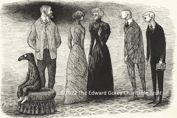 絵本作家エドワード・ゴーリーの展覧会が千葉・佐倉市立美術館で、『うろんな客』原画など約250点