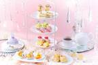 「プリンセスアフタヌーンティー」大阪ほか全国で、リボン付き桃のマカロンやティアラを被ったパンナコッタ
